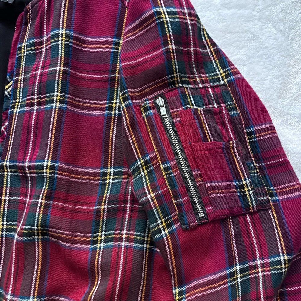 SANCTUARY Tartan Plaid Bomber Jacket--EUC--L - Picture 4 of 16